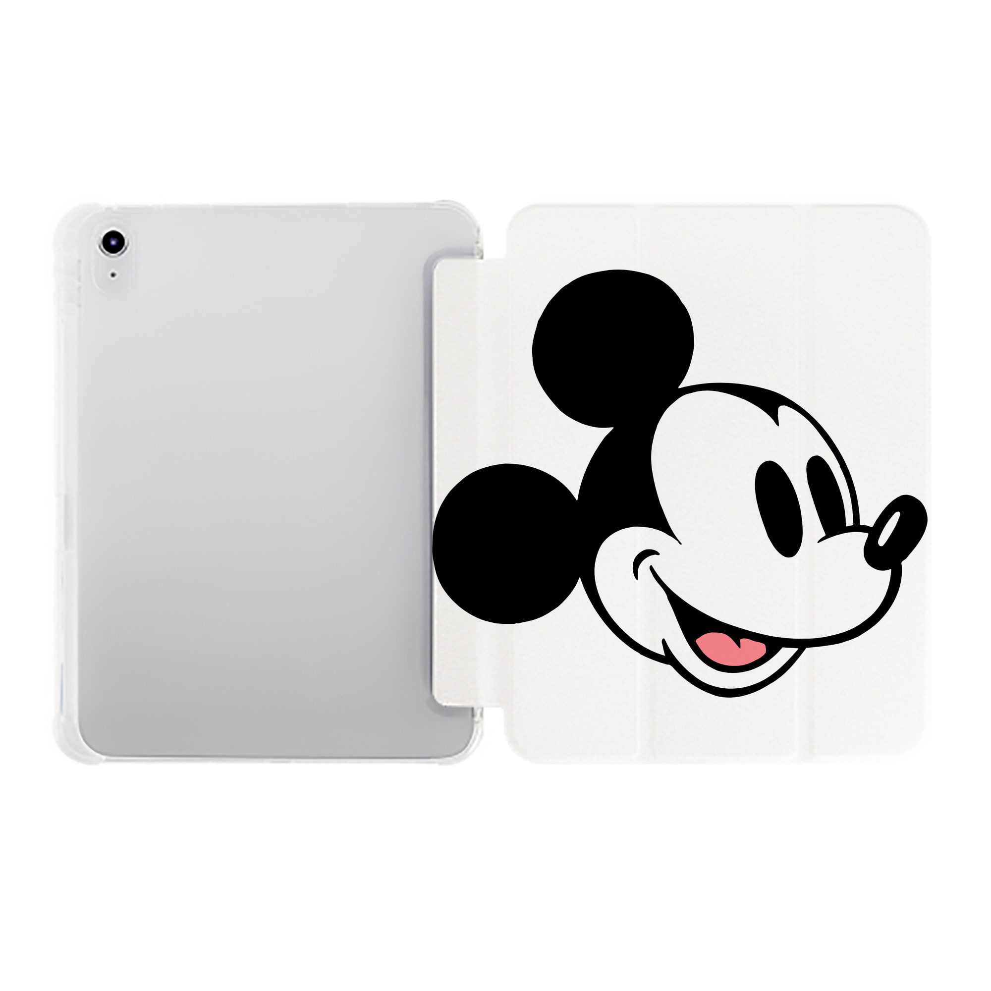 （画像用） ミッキーマウス Mickey Mouse IPad ケース ペン収納付き 三つ折りスタンド PUレザー×シリコン 対応機種9.5/10.5/10.9インチ